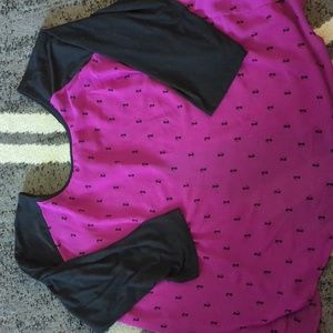 Torrid cat print, slit back, size 3, women's 3/4 sleeve